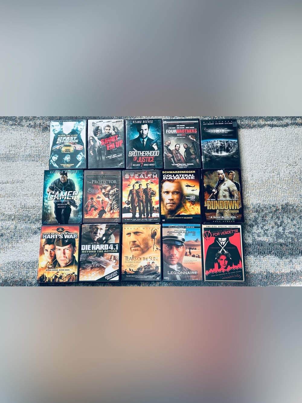 15 Action & Thriller DVD Movies Bundle